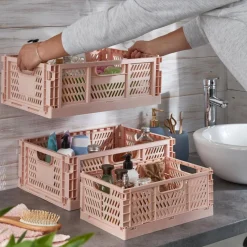 Cajolette caisse pliable rose