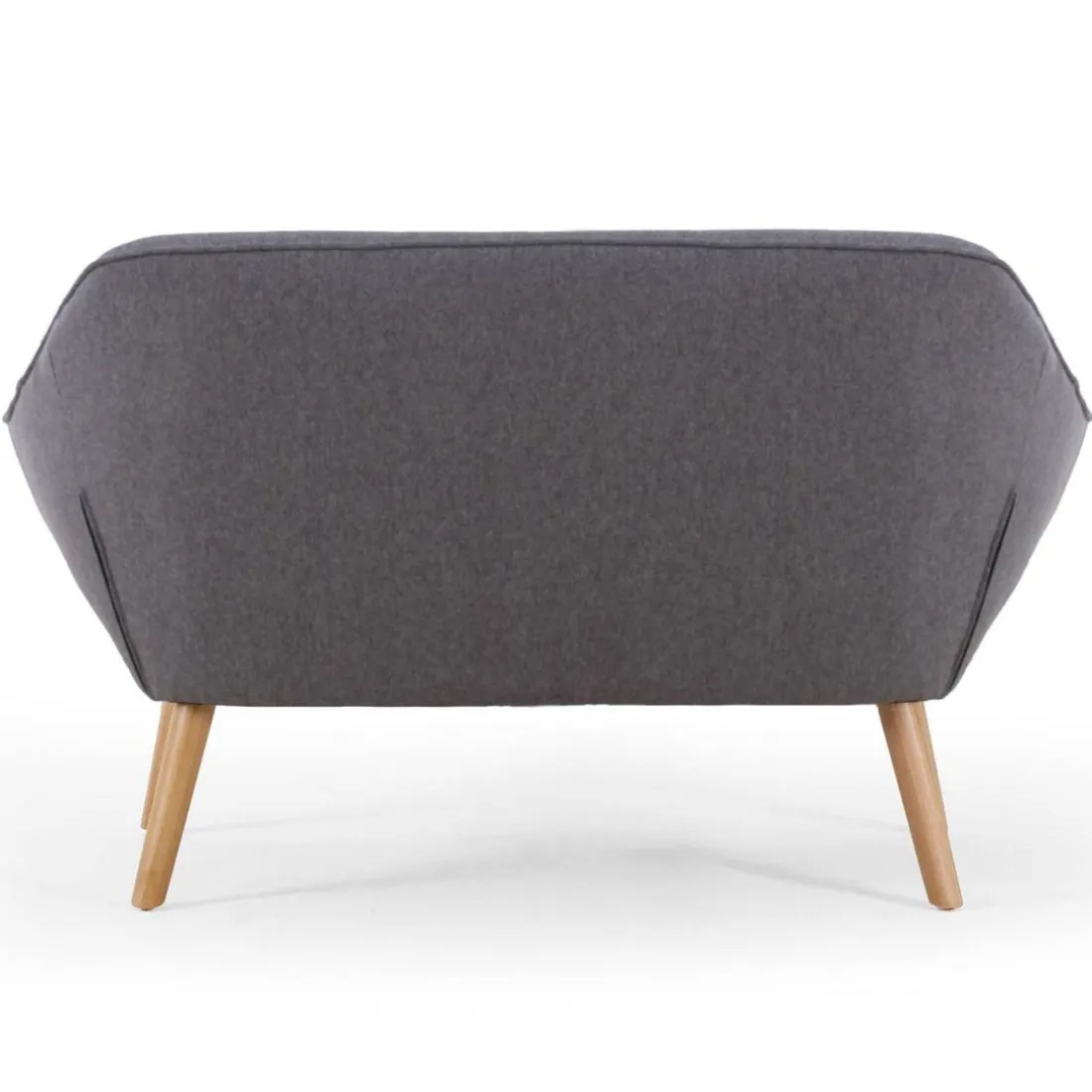 Canapé 2 places Scandinave Zentao Tissu Gris Clair