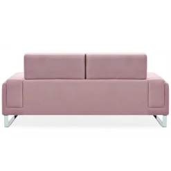 Canapé 3 places Velours côtelé Rose GRAHAM