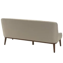 Canapé beige 2 places pieds en bois