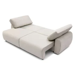 Canapé convertible 3 places Traviata Velours Beige