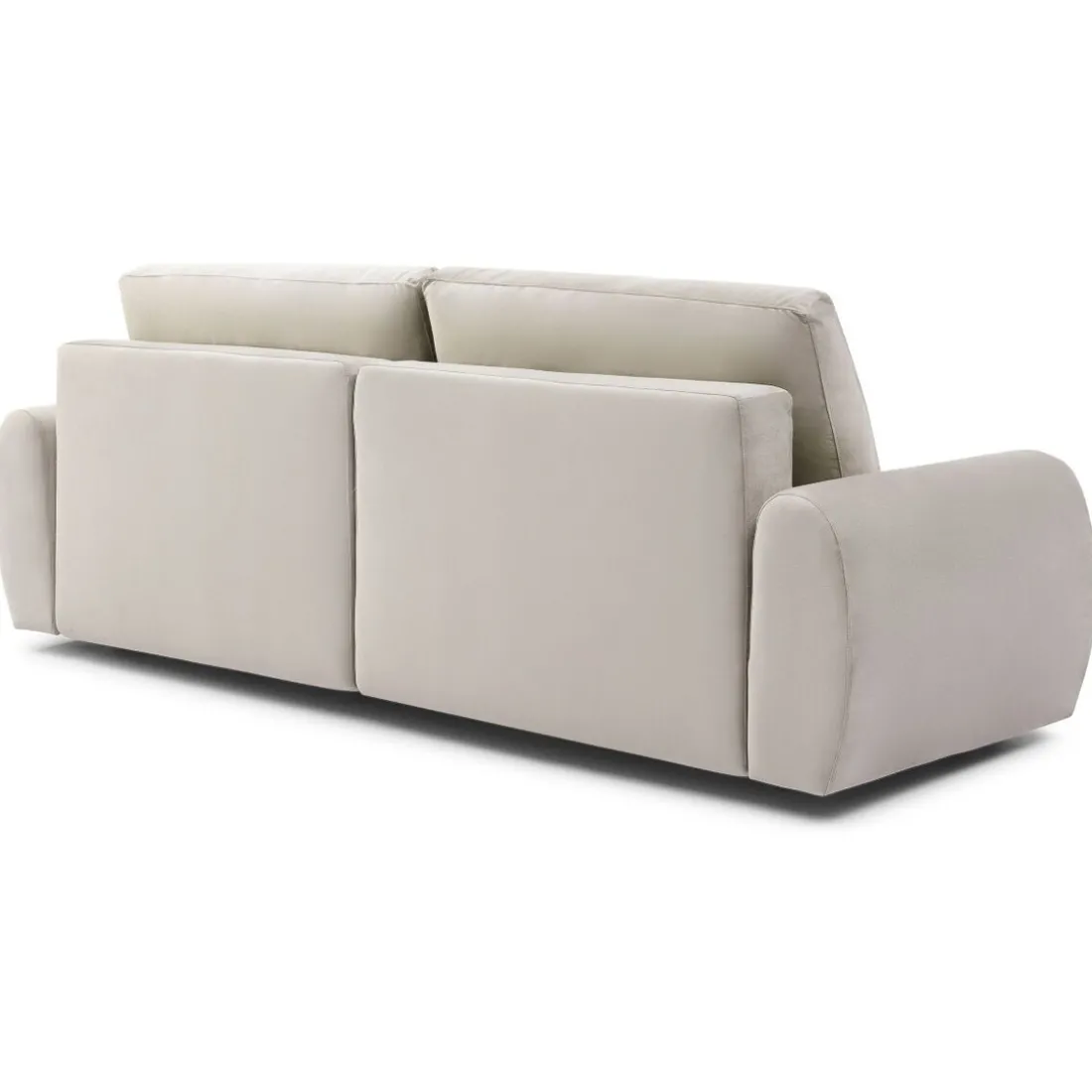 Canapé convertible 3 places Traviata Velours Beige