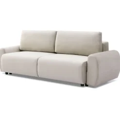 Canapé convertible 3 places Traviata Velours Beige