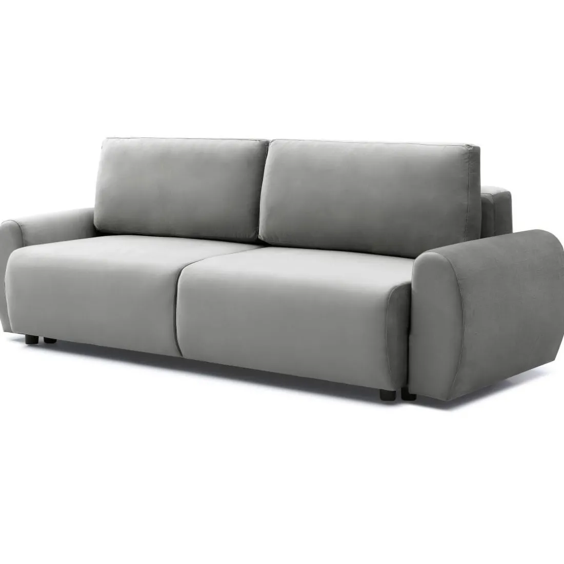 Canapé convertible 3 places Traviata Velours Gris