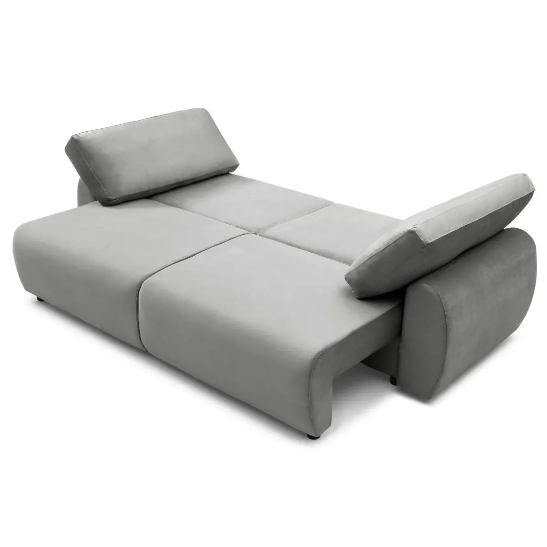 Canapé convertible 3 places Traviata Velours Gris