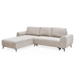 Canapé convertible avec angle réversible Paolo Velours côtelé Beige