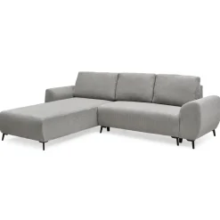 Canapé convertible avec angle réversible Paolo Velours côtelé Gris