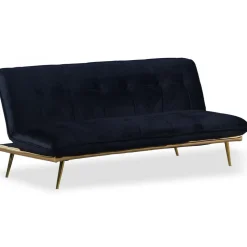 Canapé Convertible Clic-Clac BRICE Velours Noir