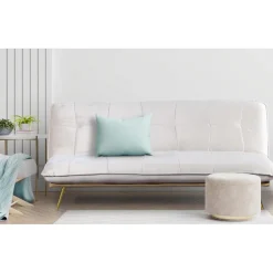 Canapé Convertible Clic-Clac BRICE Velours Beige