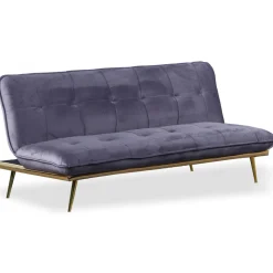 Canapé Convertible Clic-Clac BRICE Velours Gris