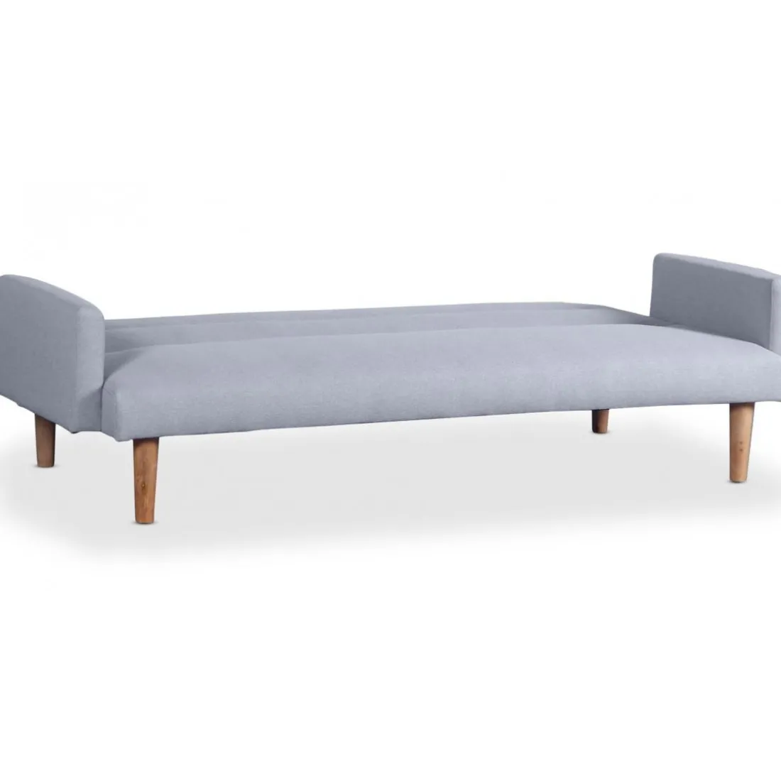 Canapé Convertible Clic-Clac BERTO 3 Places Tissu Gris Clair