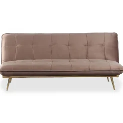 Canapé Convertible Clic-Clac BRICE Velours Taupe