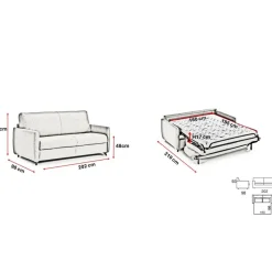 Canapé convertible express Bleu Canard 3 places GIACOMO