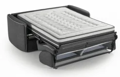 Canapé convertible express Gris 3 places SOFIA