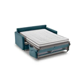 Canapé convertible express Bleu 3 places GIORGIA