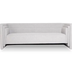 Canapé moderne 3 places style cubique Fredonia Tissu Gris