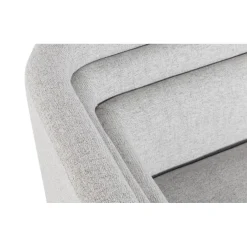 Canapé moderne 3 places style cubique Fredonia Tissu Gris