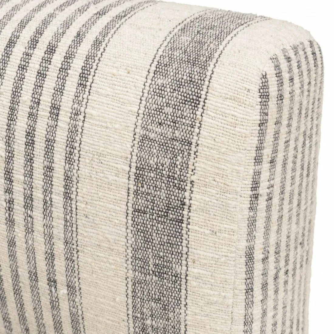 Canapé modulable 6 pièces bois de manguier et revetement coton GLORIA gris et beige