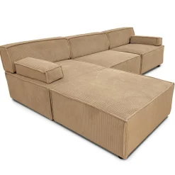 Canapé modulable Benoit Velours côtelé Beige