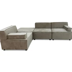 Canapé modulable Benoit Velours Taupe grisé