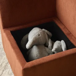 Canapé modulable VARDE design scandinave raffiné en velours côtelé avec mousse rouge