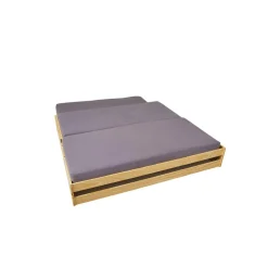 Canapé multifonction 90x200 bois naturel LORA