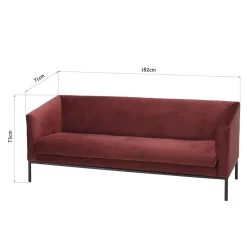 Canapé NOE 3 Places NEW YORK Bordeaux