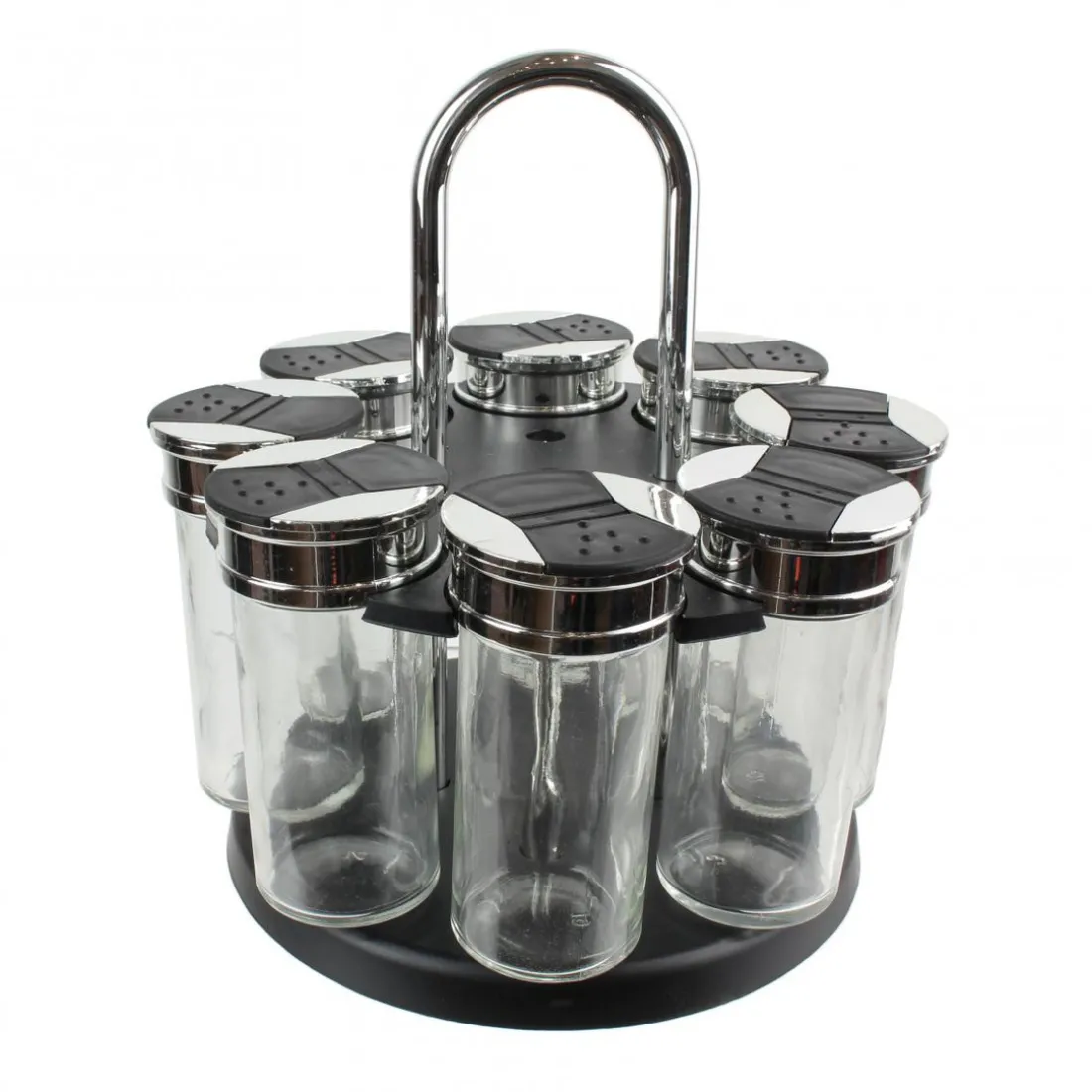 Carrousel epices 8 pots couvercle plastique HALLIE