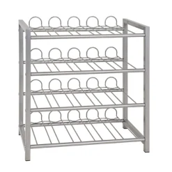 Casier à bouteilles 4 niveaux en acier