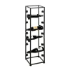 Casier à bouteilles laqué Noir en Métal