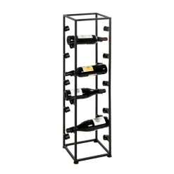 Casier à bouteilles laqué Noir en Métal