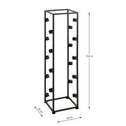 Casier à bouteilles laqué Noir en Métal
