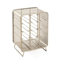 Casier à bouteilles métal doré