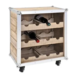 casier à bouteilles sur roulettes