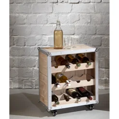 casier à bouteilles sur roulettes