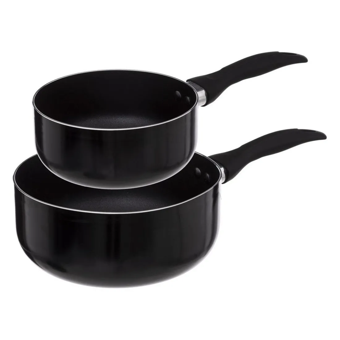 Casserole lot de 2 Induction 16et20cm noir en aluminium