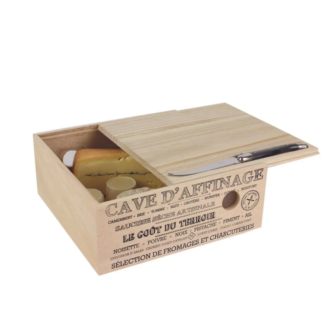 Cave a fromage bois avec couteau ABILENE