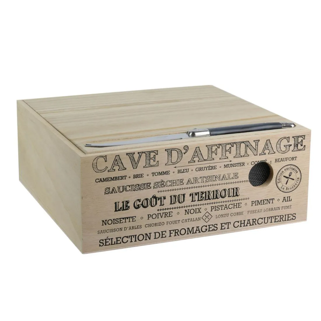 Cave a fromage bois avec couteau ABILENE