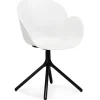 Chaise avec accoudoirs 'APODIS' blanche en matière plastique