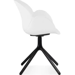 Chaise avec accoudoirs 'APODIS' blanche en matière plastique