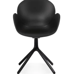 Chaise avec accoudoirs 'APODIS' noire en matière plastique