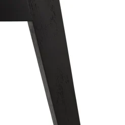 Chaise avec accoudoirs 'MISTRAL' noire avec pieds en bois noir