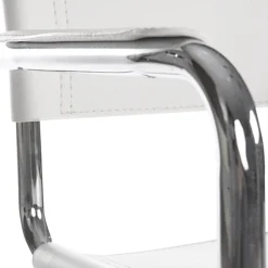 Chaise d'accueil visiteur 'KA' blanche pour bureau ou salle de réunion