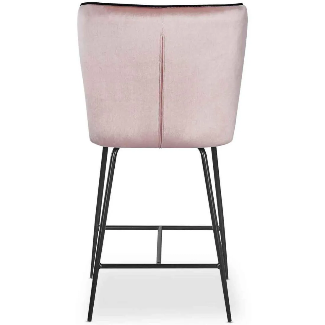 Chaise de bar ELSA Velours Rose