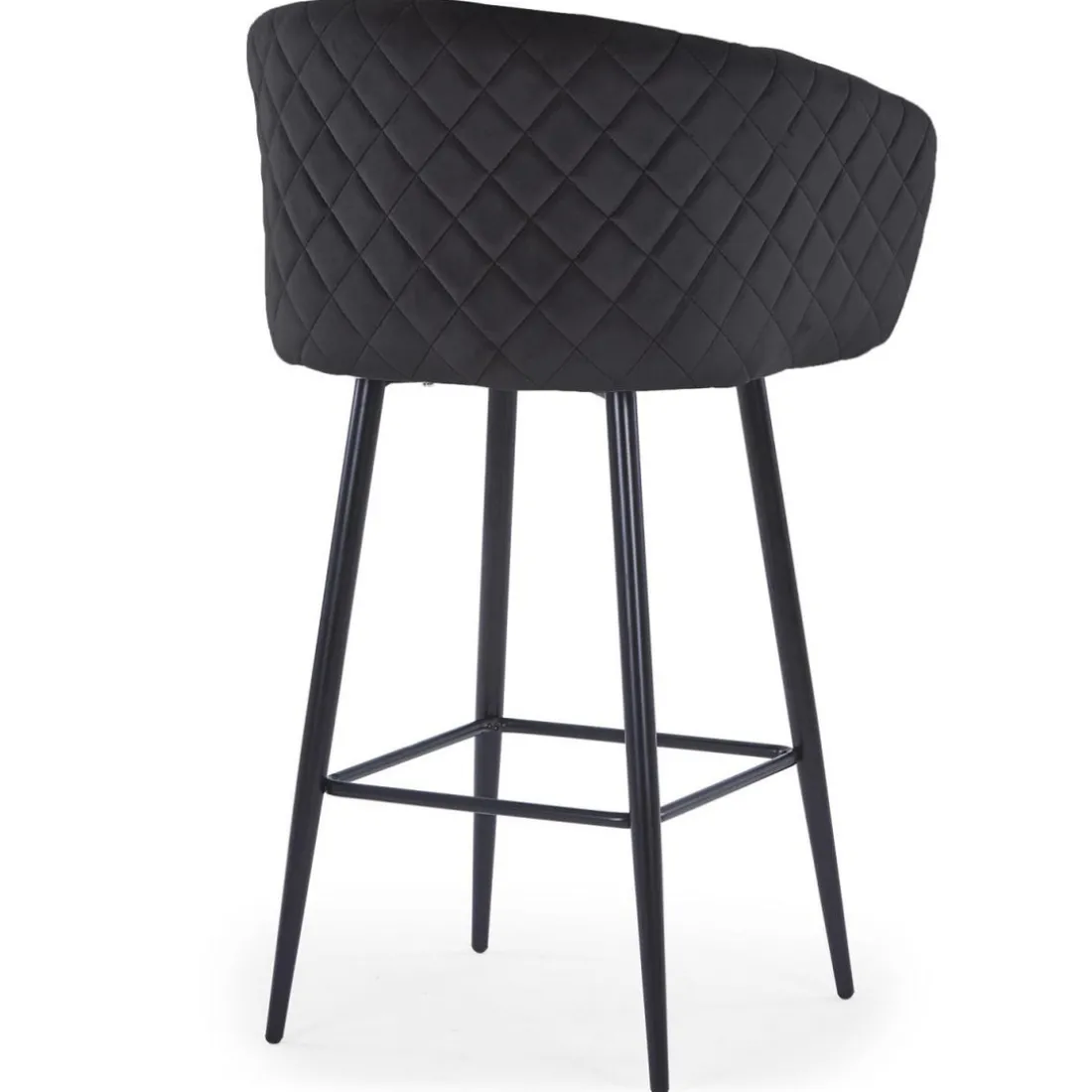 Chaise de bar Velours Noir VENUS