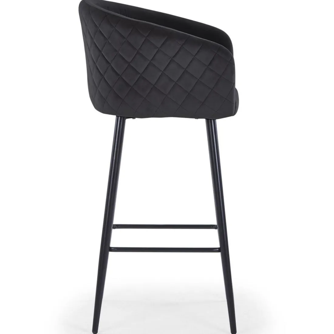 Chaise de bar Velours Noir VENUS