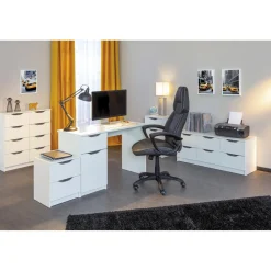 Chaise de Bureau à Hauteur Réglable Noir et Gris