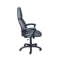 Chaise de Bureau à Hauteur Réglable Noir et Gris