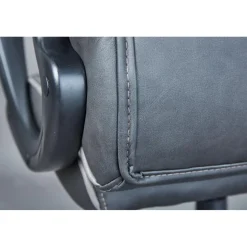 Chaise de Bureau à Hauteur Réglable Noir et Gris