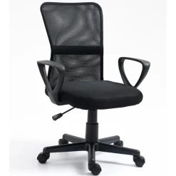 Chaise de bureau ergonomique réglable Noir